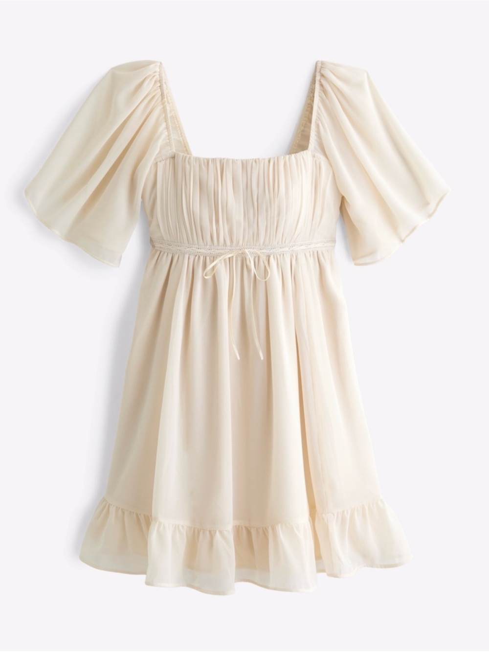 Abercombrie Dress Bra-Free Angel Sleeve Babydoll Mini size medium NWT